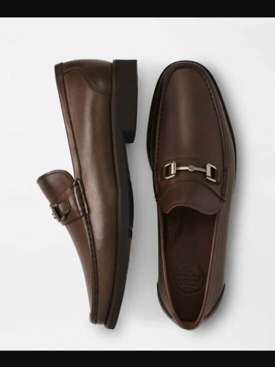 Peter Millar Leather Bit Loafers Shoes Shade Brown Size 8 Retail Price $255.00 main image 12